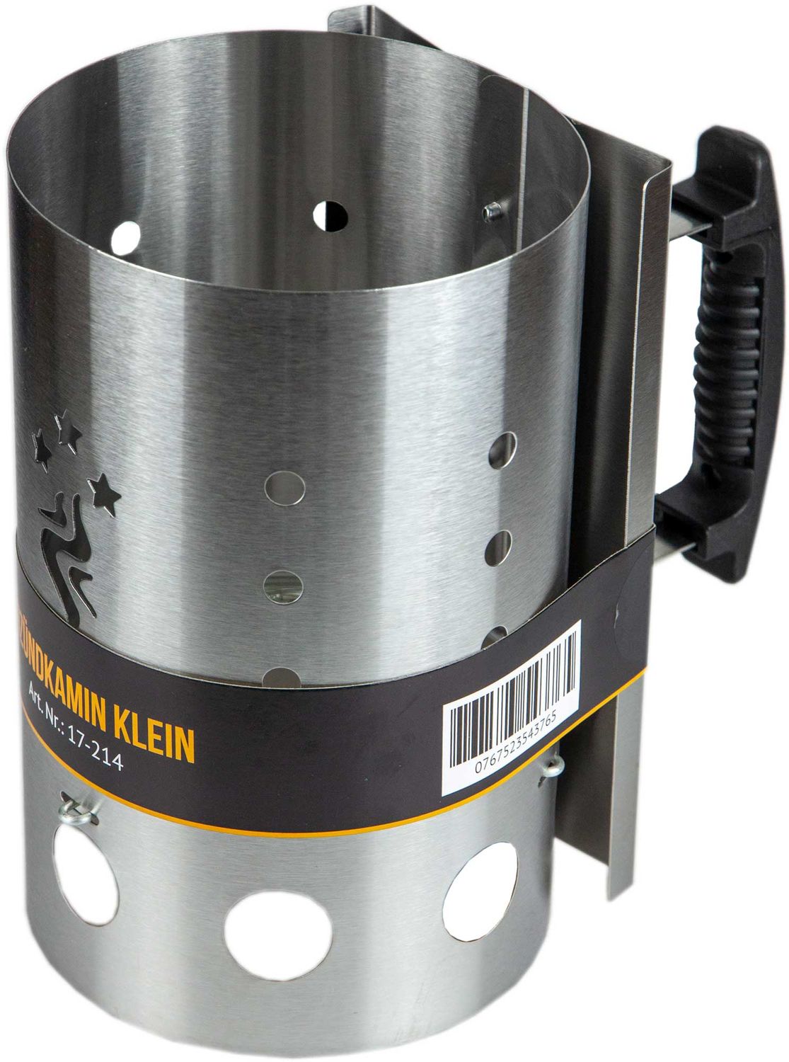 17-214-Anzuendkamin-klein.jpg Anzündkamin aus Edelstahl / 27 x 17 cm – Bild 1